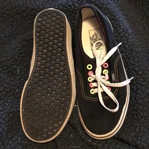 Yellow and pink accent Vans